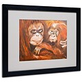 Trademark Fine Art Apes 16 x 20 Black Frame Art