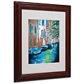 Trademark Fine Art Venice Boats 11 x 14 Wood Frame Art