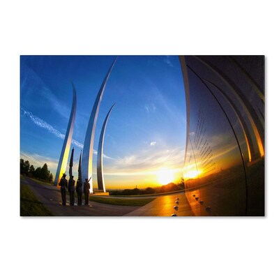 Trademark Fine Art 12 x 19 Wooden Frame Air Force Memorial 15