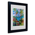 Trademark Fine Art Tropical Paradise  11 x 14 Black Frame Art