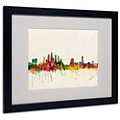 Trademark Fine Art Tampa, Florida 16 x 20 Black Frame Art