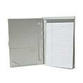 JAM Paper® Aluminum Pad Holder Clipboard & Notepad, Medium, 5 3/4 x 8 1/4, Silver Metallic, Sold Individually (7335SILVER)