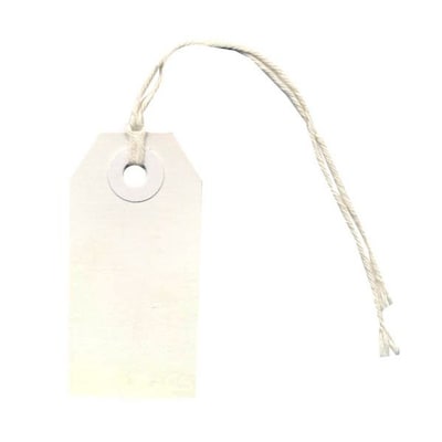 JAM Paper® Gift Tags with String, Tiny, 2 3/4 x 1 3/8, White, 100/pack (391913522B)