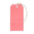 JAM Paper® Gift Tags with String, Medium, 2 3/8 x 4 3/4, Pink, 100/pack (39197118B)