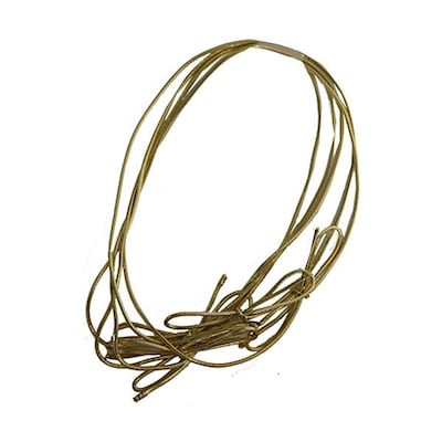 JAM Paper® Elastic String Ties, Small, 10 Loop, Gold Metallic, Packs of 50 (6564972B50)