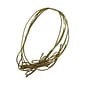 JAM Paper® Elastic String Ties, Small, 10 Loop, Gold Metallic, Packs of 50 (6564972B50)