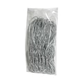 JAM Paper® Metallic Elastic String Ties, 16 inch Loop, Silver, 50 per Pack (6564976B50)