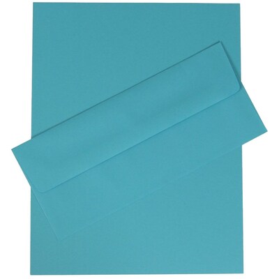 JAM Paper® #10 Business Stationery Set, 4.125 x 9.5, Blue Recycled, 100/Pack (303024416)