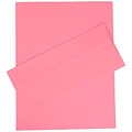 JAM Paper® #10 Business Stationery Set, 4.125 x 9.5, Ultra Pink, 100/Pack (303024422)