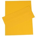 JAM Paper® #10 Business Stationery Set, 4.125 x 9.5, Yellow Recycled, 100/Pack (303024424)