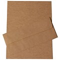 JAM Paper® #10 Business Stationery Set, 4.125 x 9.5, Parchment Brown Recycled, 100/Pack (303024427)