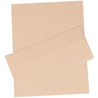 JAM Paper® #10 Business Stationery Set, 4.125 x 9.5, Milkweed Recycled, 100/Pack (303024433)