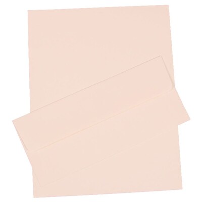 JAM Paper® #10 Business Stationery Set, 4.125 x 9.5, Strathmore Bright White Laid, 100/Pack (303024435)