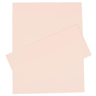 JAM Paper® #10 Business Stationery Set, 4.125 x 9.5, Strathmore Bright White Pinstripe, 100/Pack (303024437)