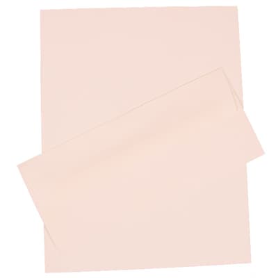 JAM Paper® #10 Business Stationery Set, 4.125 x 9.5, Strathmore Bright White Linen, 100/Pack (303024