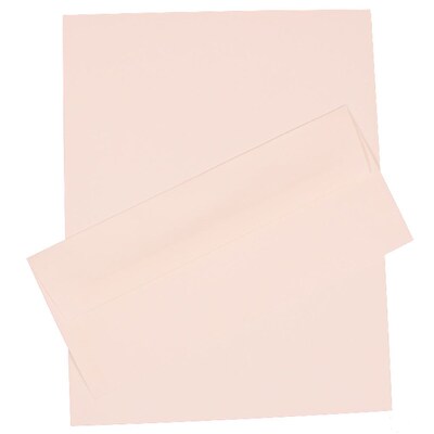 JAM Paper® #10 Business Stationery Set, 4.125 x 9.5, Strathmore Bright White Linen, 100/Pack (303024436)