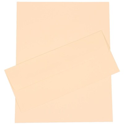 JAM Paper® #10 Business Stationery Set, 4.125 x 9.5, Strathmore Ivory Laid, 100/Pack (303024438)