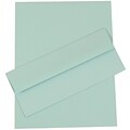 JAM Paper® #10 Business Stationery Set, 4.125 x 9.5, Aqua Blue, 50/Pack (303024444)
