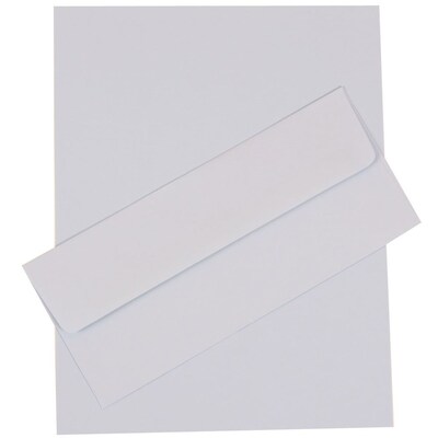 JAM Paper® #10 Business Stationery Set, 4.125 x 9.5, Baby Blue, 50/Pack (303024445)