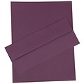 JAM Paper® #10 Business Stationery Set, 4.125 x 9.5, Dark Purple, 50/Pack (303024450)