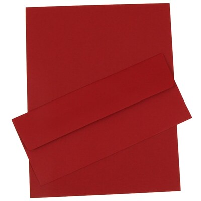JAM Paper® #10 Business Stationery Set, 4.125 x 9.5, Dark Red, 50/Pack (303024451)