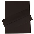 JAM Paper® #10 Business Stationery Set, 4.125 x 9.5, Black Linen Recycled, 50/Pack (303024456)