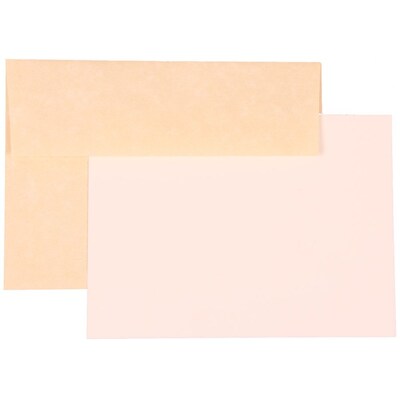 JAM Paper® Blank Greeting Cards Set, A7 Size, 5.25 x 7.25, Parchment Natural Recycled, 25/Pack (304624560)