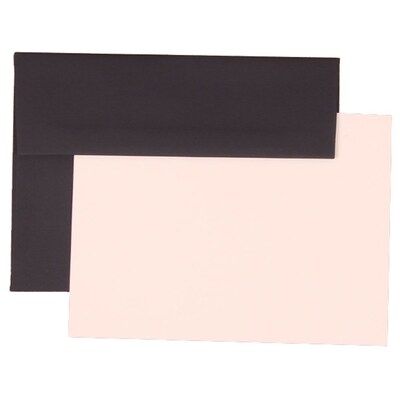 JAM Paper® Blank Greeting Cards Set, A7 Size, 5.25 x 7.25, Navy Blue, 25/Pack (304624616)