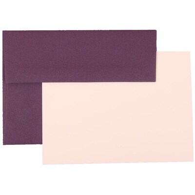 JAM Paper® Blank Greeting Cards Set, A6 Size, 4.75 x 6.5, Dark Purple, 25/Pack (304624607)