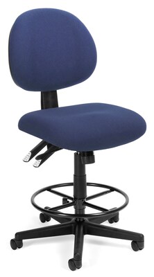 OFM™ Fabric 24-Hour Computer Task Stool; Blue