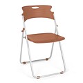 OFM Flexure 4-Pack Plastic Folding Chair, Caramel (303-4PK-P22)