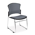 OFM Multi-Use Stack Chair with Fabric Seat and Back, Gray, Pack of 4, (310-F-4PK-801)