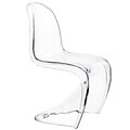 Modway Slither ABS Plastic Kids Chair, Clear