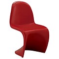 Modway Slither ABS Plastic Kids Chair, Red