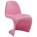 Modway Slither 33H ABS Plastic Dining Side Chair, Pink
