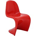 Modway Slither 33H ABS Plastic Dining Side Chair, Red