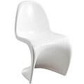 Modway Slither 33H ABS Plastic Dining Side Chair, White