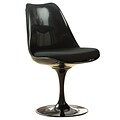 Modway Lippa 32H Padded Fabric Dining Side Chair, Glossy Black