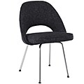 Modway Cordelia 33H Tweed Fabric Dining Side Chair; Black