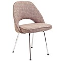 Modway Cordelia 33H Tweed Fabric Dining Side Chair, Oatmeal