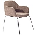 Modway Cordelia 31H Tweed Fabric Compact Dining Armchair, Oatmeal, 2/Set