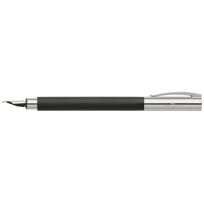 Faber-Castell Ambition Fountain Pen, Medium Nib, Brushed Black
