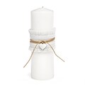 HBH™ 9(H) x 3(Dia) Rustic Romance Unity Candle, White/Silver