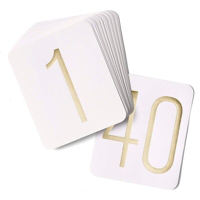 HBH™ Gold Foil Table Numbers Cards 1-40
