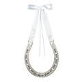 HBH™ 5 1/2 x 6 Lucky in Love Pewter Horseshoe With Satin Streamers, White