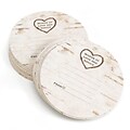HBH™ Woodgrain Design Coasters, White
