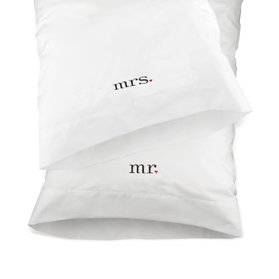 HBH™ Mr. and Mrs. Together Pillowcases, White