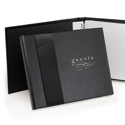 HBH™ Midnight Rendezvous Guest Book, Black