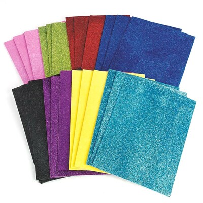 Darice® 8 x 11 Sticky Back Glitter Foam Sheets, 24/Pack