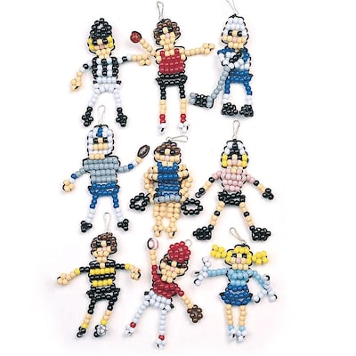 S&S Worldwide Beaded Sports Figures Craft Kit, 45/Pack (BE1023)